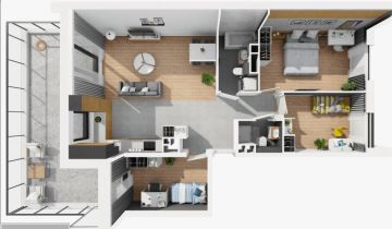 Mieszkanie 4-pokojowe Wrocław Krzyki, al. Karkonoska