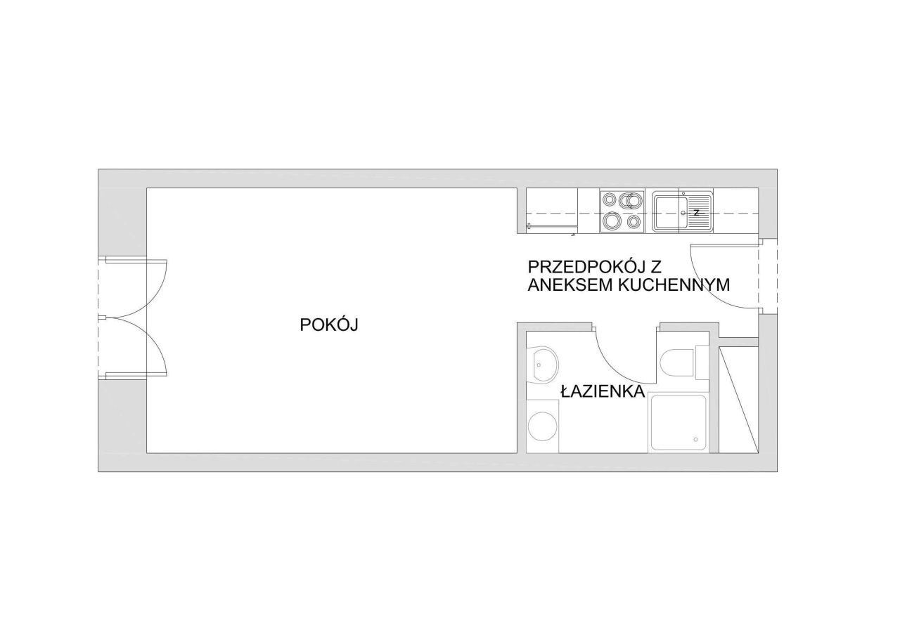 Mieszkanie 1-pokojowe Wrocław Śródmieście, ul. Walońska. Zdjęcie 8