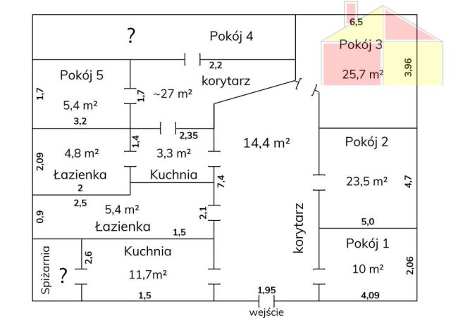 Mieszkanie 5-pokojowe Żary. Zdjęcie 1