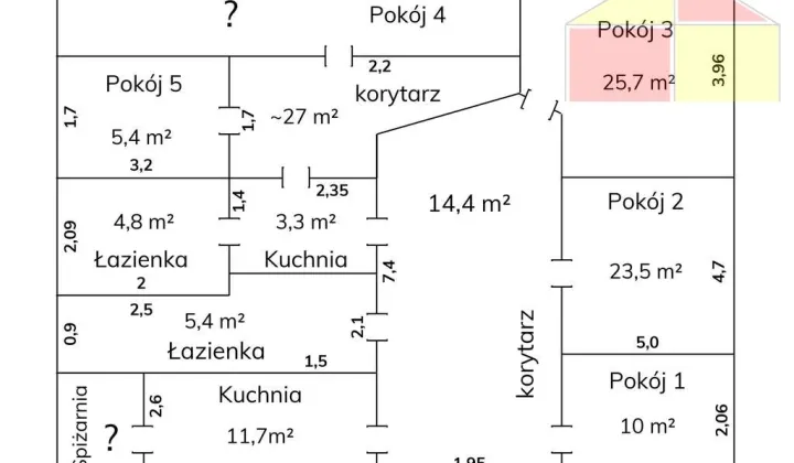 Mieszkanie 5-pokojowe Żary