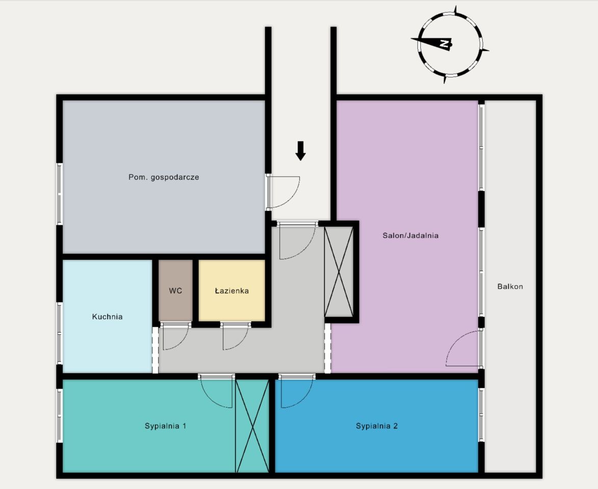 Mieszkanie 4-pokojowe Łódź Bałuty, ul. Rysownicza. Zdjęcie 14