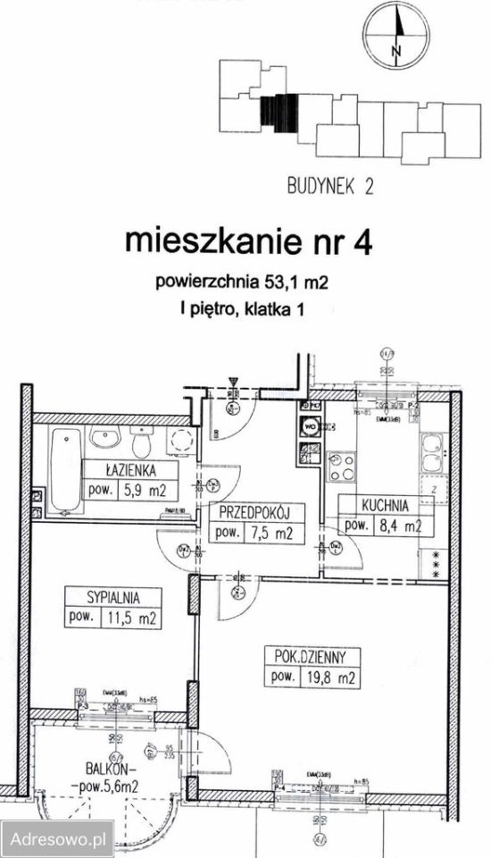 Mieszkanie 2-pokojowe Warszawa Ursus, ul. Elżbiety Rakuszanki. Zdjęcie 3