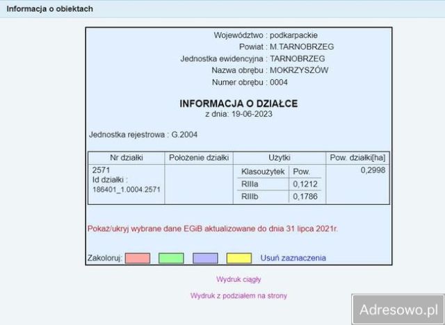 Działka budowlana Tarnobrzeg Mokrzyszów. Zdjęcie 1