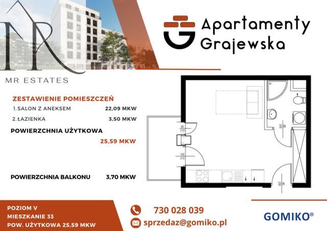 Mieszkanie 1-pokojowe Warszawa Praga-Północ, ul. Grajewska. Zdjęcie 3