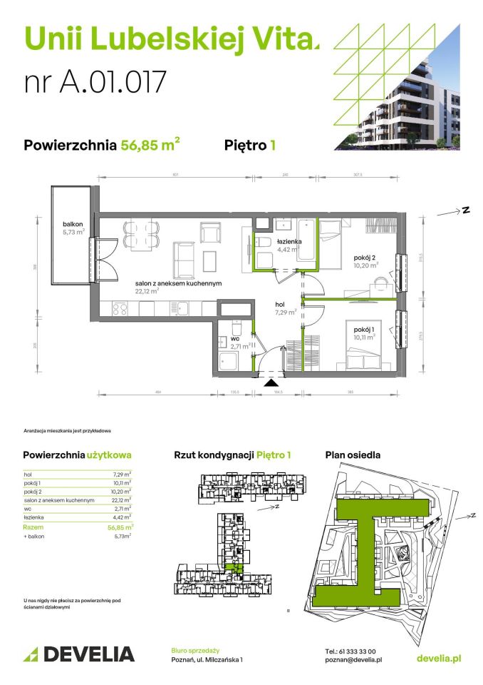 Mieszkanie 3-pokojowe Poznań Starołęka, ul. Unii Lubelskiej. Zdjęcie 7