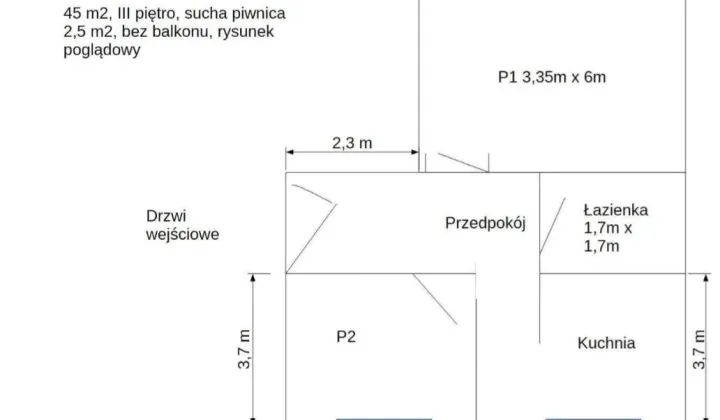 Mieszkanie 2-pokojowe Prudnik, ul. Kardynała Stefana Wyszyńskiego