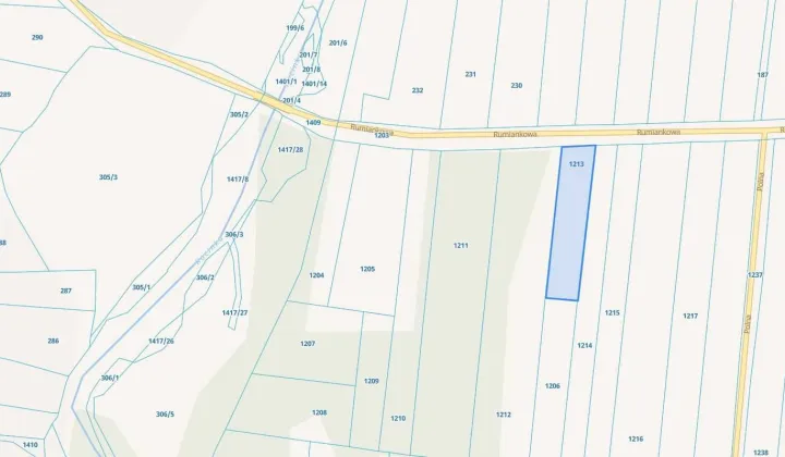 Działka budowlana Cykarzew Północny, ul. Rumiankowa