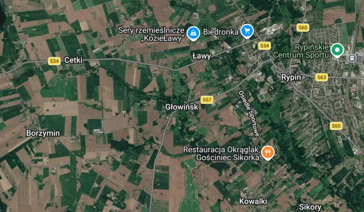 Działka budowlana Głowińsk
