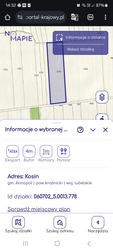 Działka rolna Kosin. Zdjęcie 2