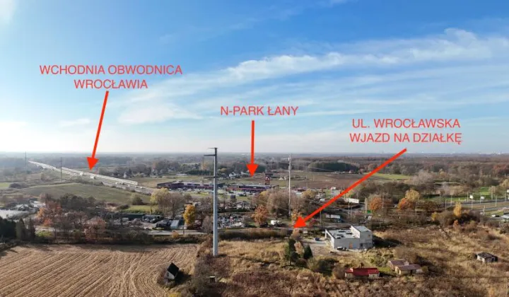 Działka inwestycyjna Kamieniec Wrocławski, ul. Wrocławska