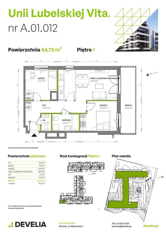 Mieszkanie 3-pokojowe Poznań Starołęka, ul. Unii Lubelskiej. Zdjęcie 7