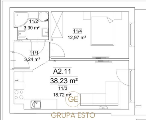 Mieszkanie 2-pokojowe Kraków Krowodrza, ul. Józefa Wybickiego. Zdjęcie 4