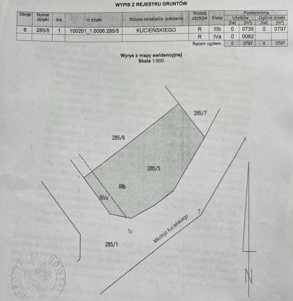 Działka budowlana Kutno, ul. Mikołaja Kucieńskiego. Zdjęcie 2