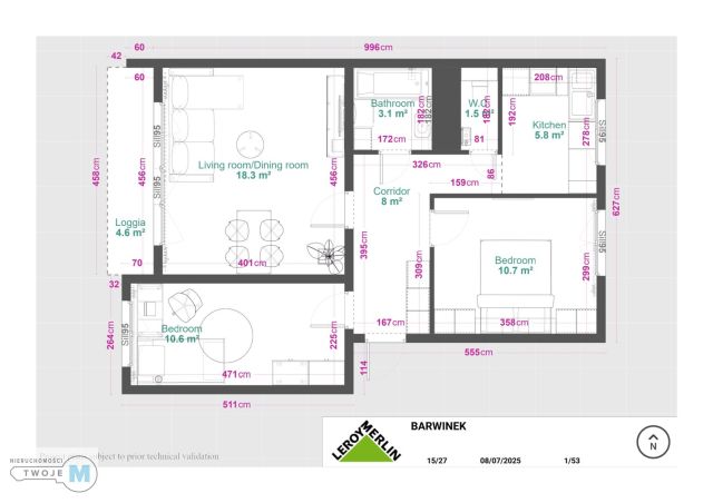 Mieszkanie 3-pokojowe Kielce Barwinek, ul. Barwinek. Zdjęcie 21