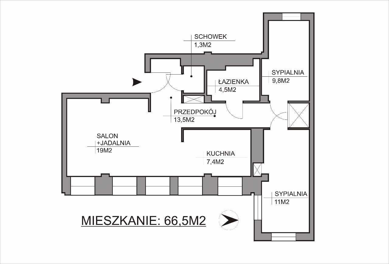 Mieszkanie 3-pokojowe Wrocław Leśnica. Zdjęcie 7