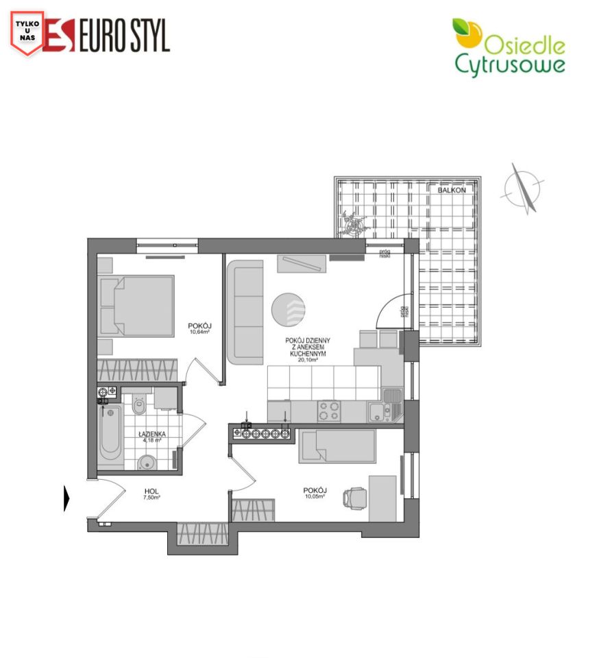 Mieszkanie 3-pokojowe Gdańsk Kowale, ul. Zeusa. Zdjęcie 10