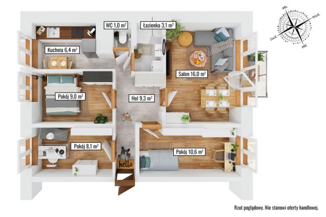 Mieszkanie 4-pokojowe Legionowo, ul. Zygmunta Krasińskiego. Zdjęcie 12