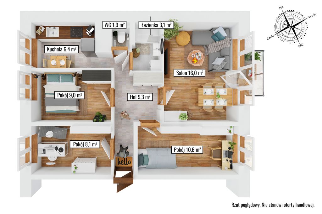 Mieszkanie 4-pokojowe Legionowo, ul. Zygmunta Krasińskiego. Zdjęcie 17