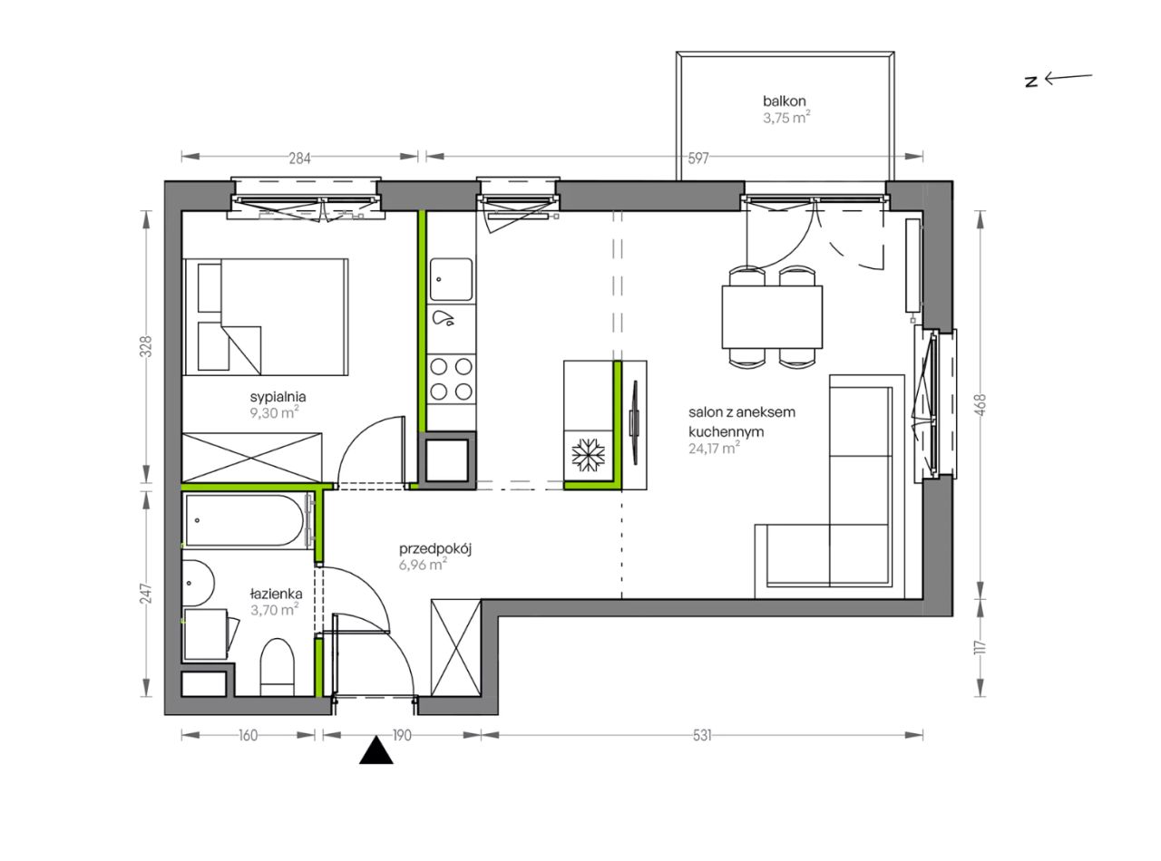 Mieszkanie 2-pokojowe Kraków Płaszów, ul. Myśliwska. Zdjęcie 25