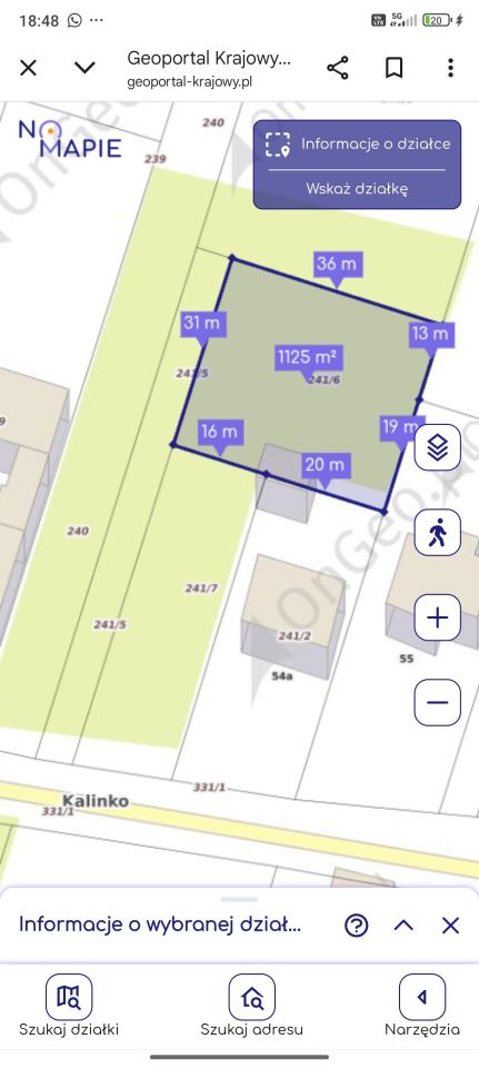 Działka budowlana Kalinko. Zdjęcie 2