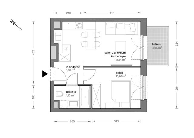 Mieszkanie 2-pokojowe Katowice Brynów, ul. Ceglana. Zdjęcie 7