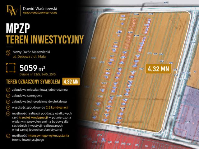 Działka Nowy Dwór Mazowiecki, ul. Dębowa. Zdjęcie 4