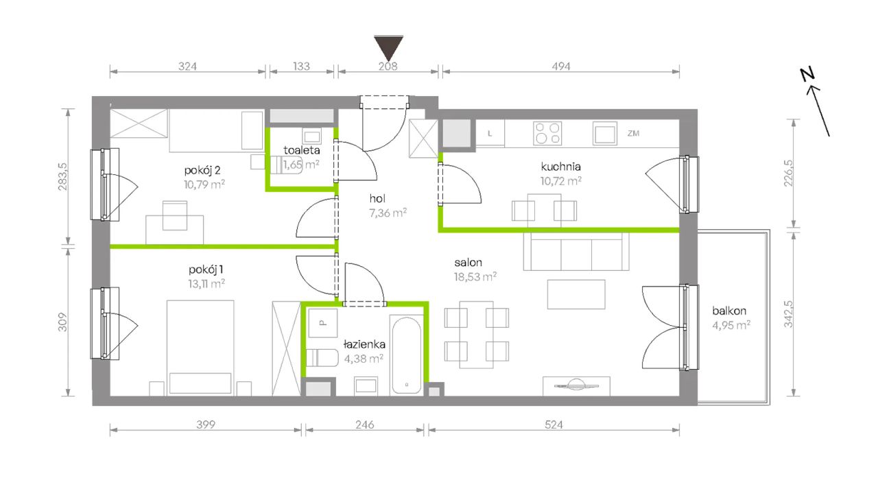 Mieszkanie 3-pokojowe Warszawa Chrzanów, ul. Szeligowska. Zdjęcie 8