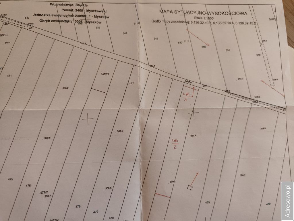 Działka rolno-budowlana Myszków Ciszówka, ul. Cicha