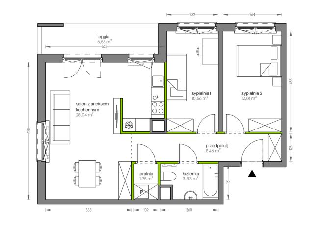 Mieszkanie 3-pokojowe Kraków Płaszów, ul. Myśliwska. Zdjęcie 25