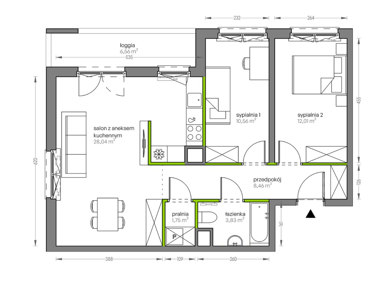 Mieszkanie 3-pokojowe Kraków Płaszów, ul. Myśliwska. Zdjęcie 25