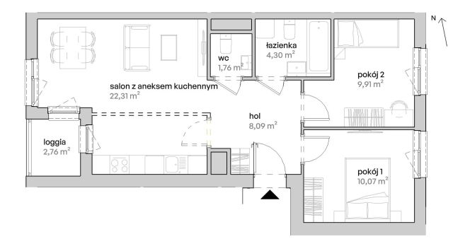 Mieszkanie 3-pokojowe Poznań Starołęka, ul. Unii Lubelskiej. Zdjęcie 7