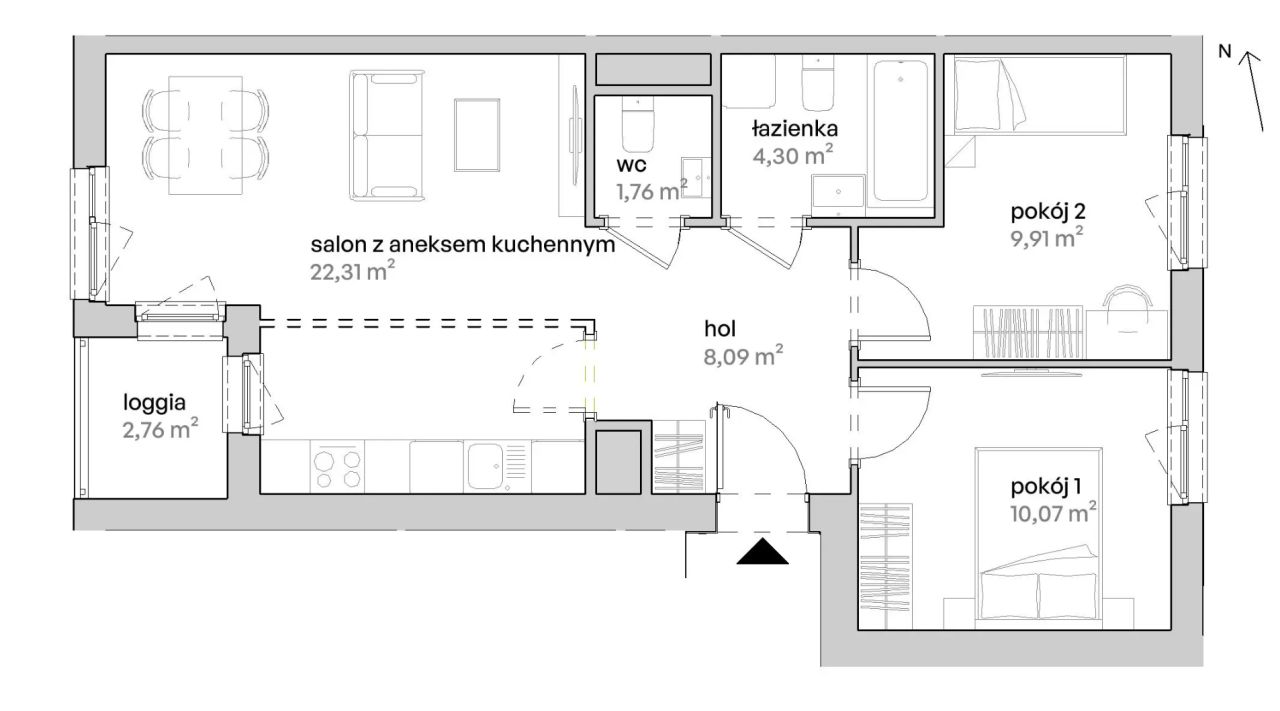Mieszkanie 3-pokojowe Poznań Starołęka, ul. Unii Lubelskiej. Zdjęcie 7