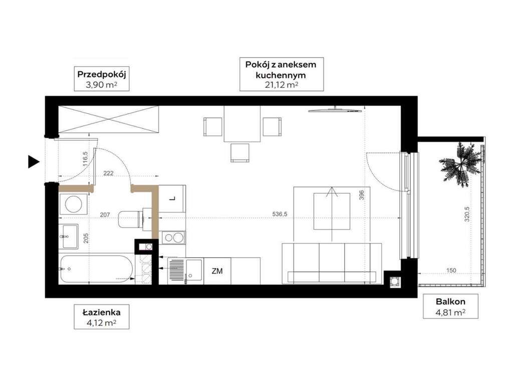 Mieszkanie 1-pokojowe Łódź Chojny, ul. Grażyny. Zdjęcie 11