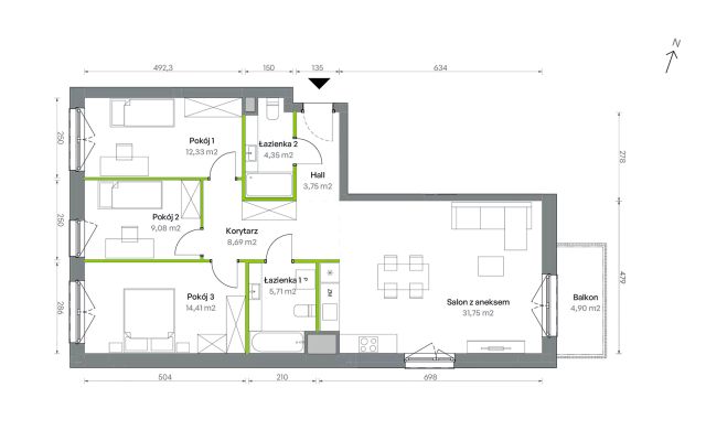 Mieszkanie 4-pokojowe Warszawa Targówek, ul. Oliwska. Zdjęcie 16