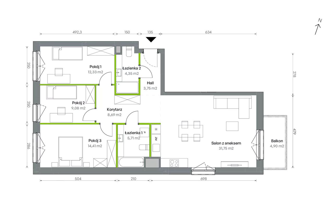 Mieszkanie 4-pokojowe Warszawa Targówek, ul. Oliwska. Zdjęcie 16