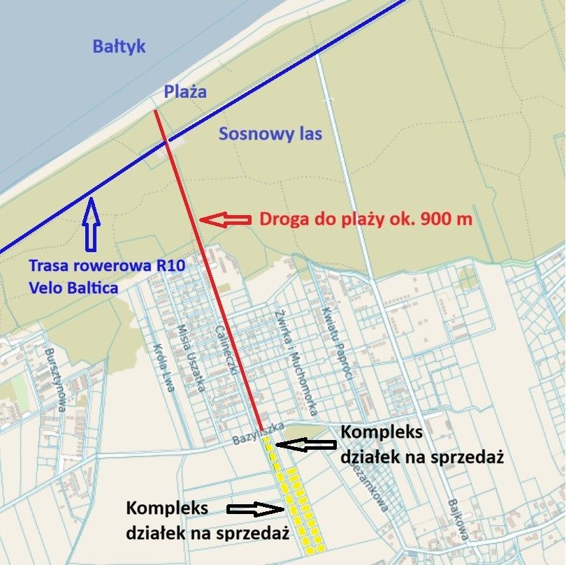 Działka budowlana Rusinowo, ul. Bazyliszka. Zdjęcie 3
