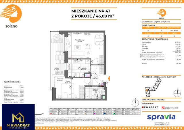 Mieszkanie 2-pokojowe Gdynia Mały Kack, ul. Strzelców. Zdjęcie 22