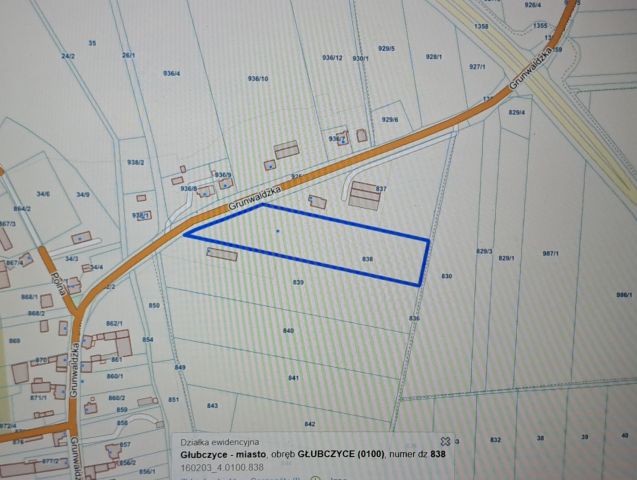 Działka inwestycyjna Głubczyce, ul. Grunwaldzka. Zdjęcie 1