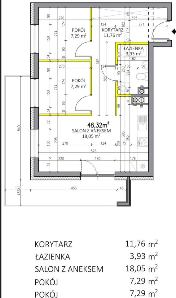 Mieszkanie 3-pokojowe Żyrardów, ul. Rumiankowa. Zdjęcie 4