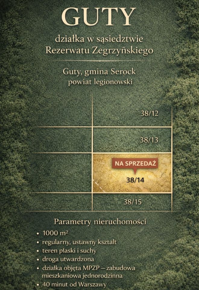 Działka budowlana Guty. Zdjęcie 4