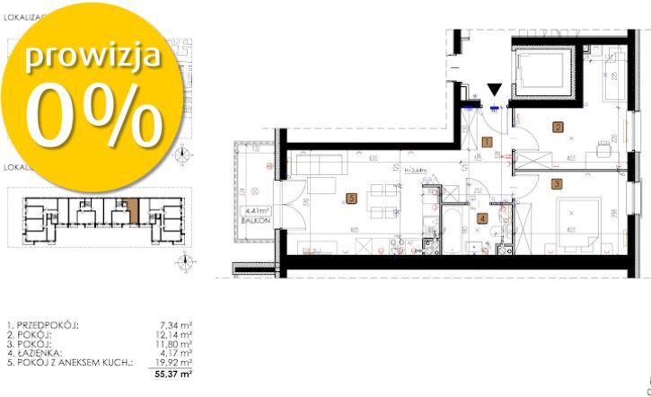 Mieszkanie 3-pokojowe Lublin Czechów, ul. Koncertowa. Zdjęcie 5