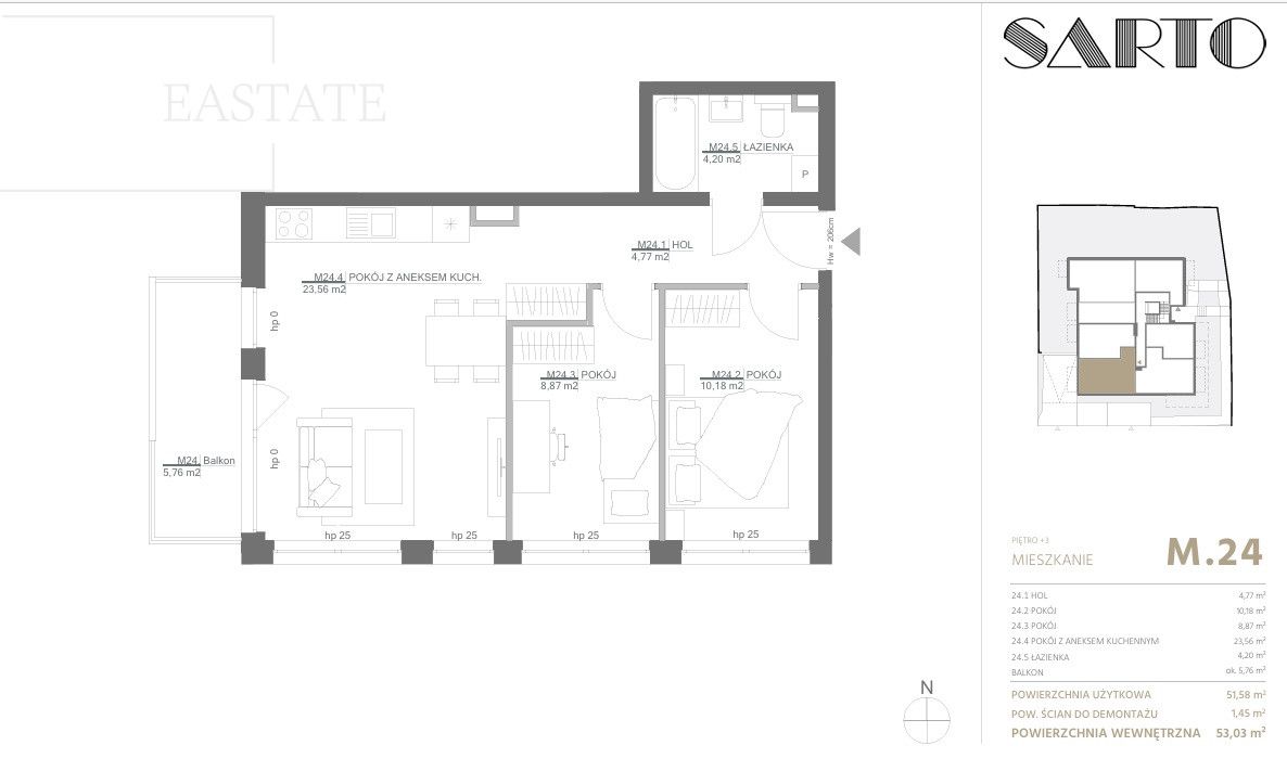 Mieszkanie 3-pokojowe Gdynia Obłuże, ul. Krawiecka. Zdjęcie 8