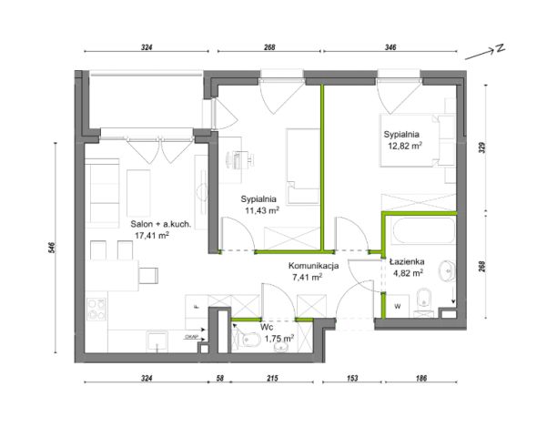 Mieszkanie 3-pokojowe Wrocław Ołtaszyn, ul. Orawska. Zdjęcie 8