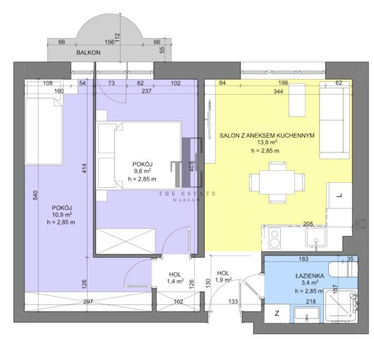 Mieszkanie 2-pokojowe Warszawa Żoliborz, ul. Stanisława Wyspiańskiego. Zdjęcie 16