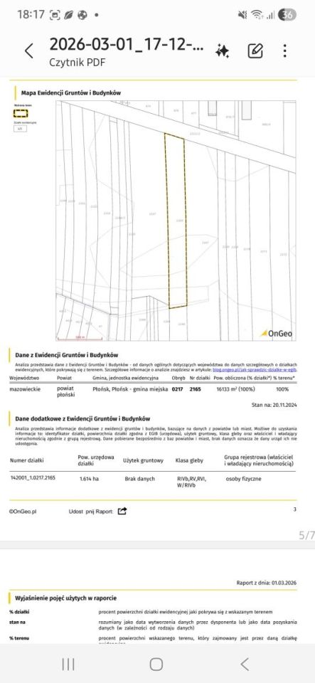 Działka inwestycyjna Płońsk. Zdjęcie 3