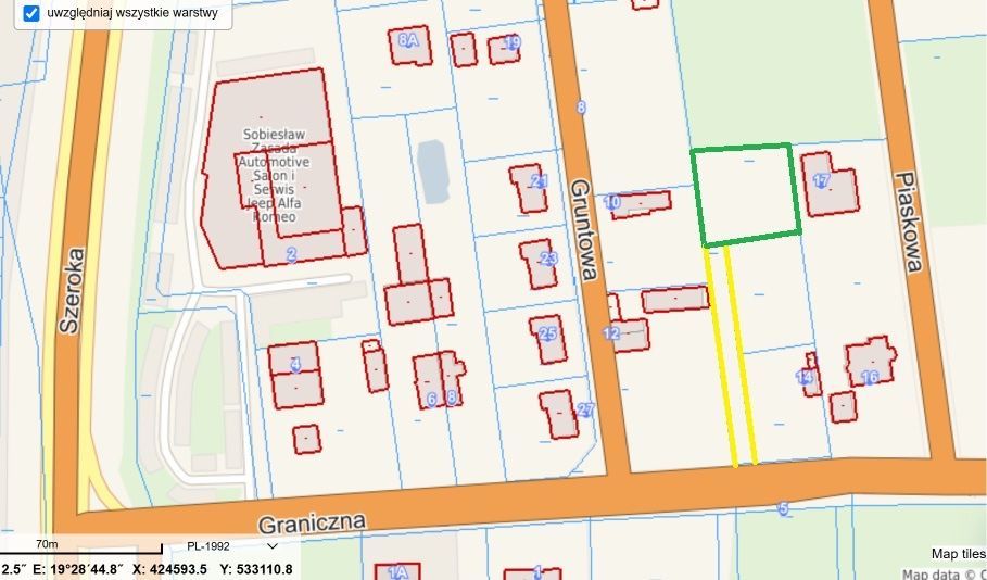 Działka budowlana Starowa Góra, ul. Graniczna. Zdjęcie 4