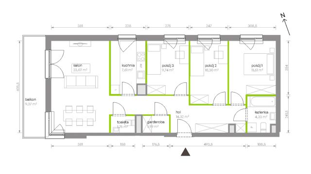 Mieszkanie 4-pokojowe Warszawa Chrzanów, ul. Szeligowska. Zdjęcie 8