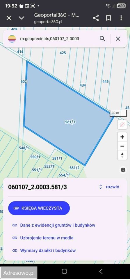 Działka budowlana Komarno. Zdjęcie 3