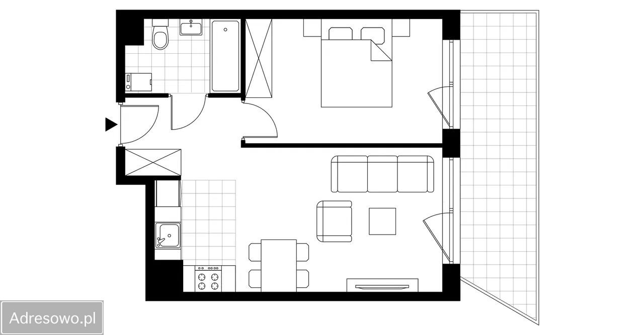 Mieszkanie 2-pokojowe Kraków Podgórze, ul. Łagiewnicka. Zdjęcie 2