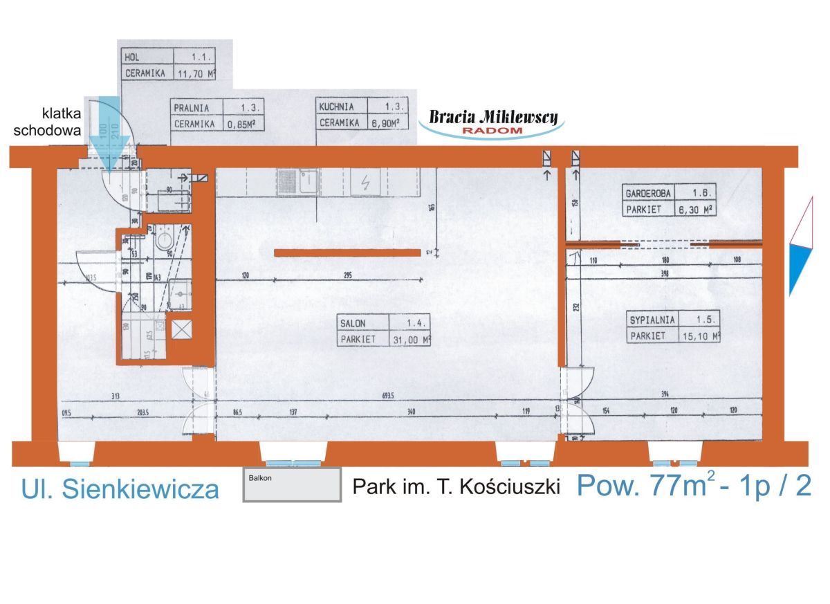 Mieszkanie 2-pokojowe Radom Śródmieście, ul. Henryka Sienkiewicza. Zdjęcie 14